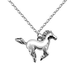 Galloping Horse Pendant Necklace